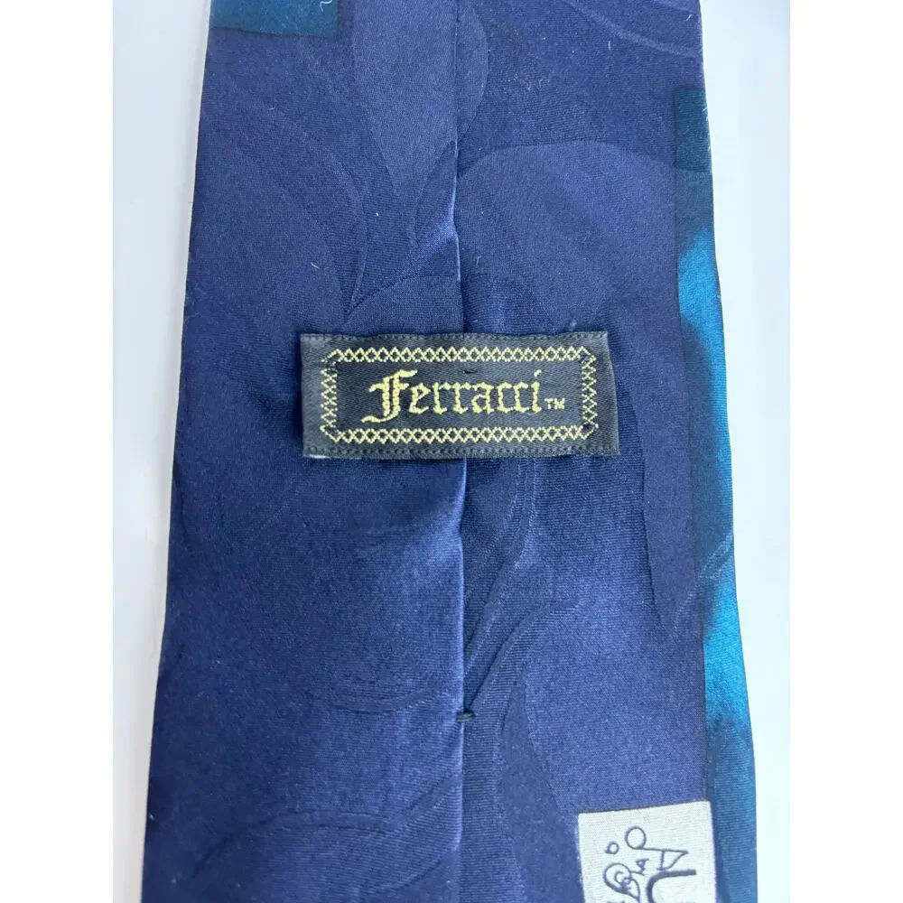 UPBEAT BY ROFFE Neck Tie Ferracci Musical Notes 100% Silk Art to Wear